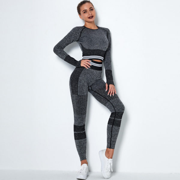 Seamless Knitted Yoga Suit, Quick-Drying, Sports Yoga, Comfortable Activewear