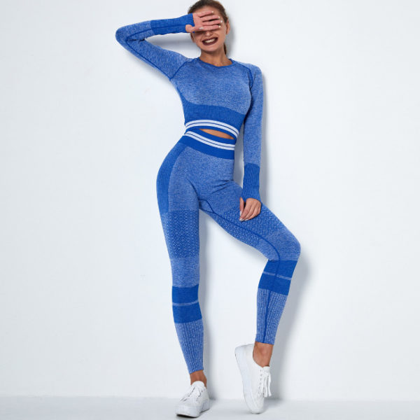 Seamless Knitted Yoga Suit, Quick-Drying, Sports Yoga, Comfortable Activewear