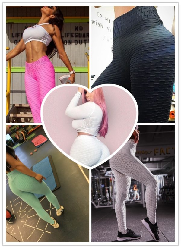 Hip-turned Elastic High-waist breathable Fitness Leggings - Image 5