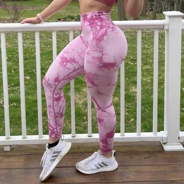 Tie Dye leggings, seamless push up, workout gym tights