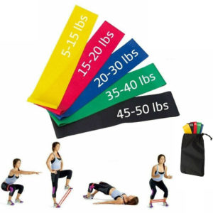 Resistance Bands,Loop Set of 5,Exercise Workout,CrossFit,Fitness Yoga,Booty Band