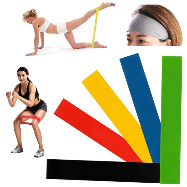 5 Level Resistance Rubber Bands, Yoga Training, Elastic Bands, Versatile Workout Accessory