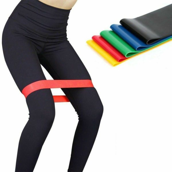 Resistance Bands,Loop Set of 5,Exercise Workout,CrossFit,Fitness Yoga,Booty Band