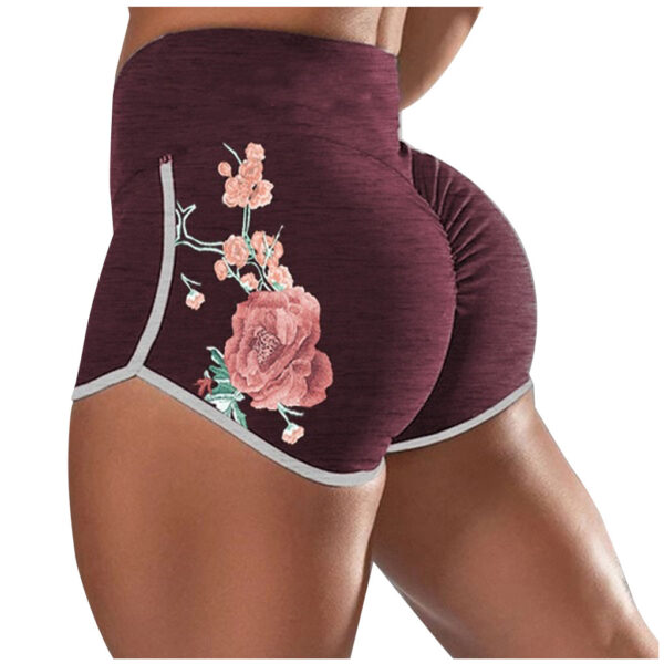 female push up gym legging, floral workout shorts, scrunch booty gym shorts