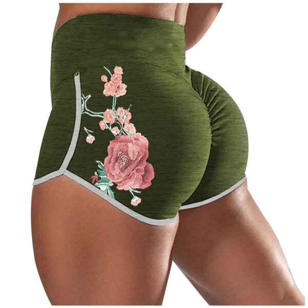 female push up gym legging, floral workout shorts, scrunch booty gym shorts