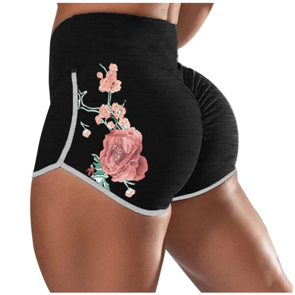 female push up gym legging, floral workout shorts, scrunch booty gym shorts