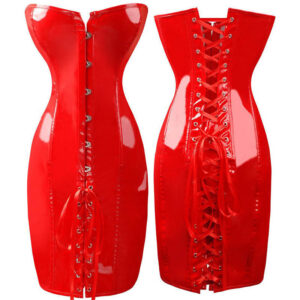 women pvc leather corset, latex waist cincher, leather corset