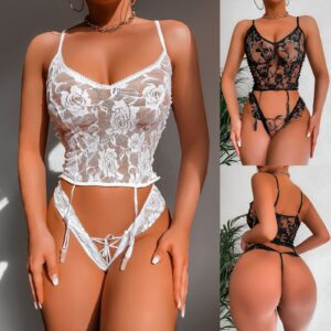 Women's Two Piece Shapewear, Lace Suit, Body Sculpting Comfort, Confident Fashion Wear, Chic Shapewear Ensemble