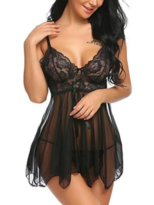 Front Slit Nightdress,sexy nightdress,lingerie nightdress