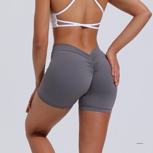 Women High Waist V Back Yoga Shorts - Image 2