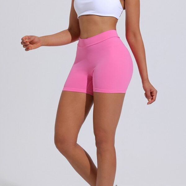 Women High Waist V Back Yoga Shorts - Image 8